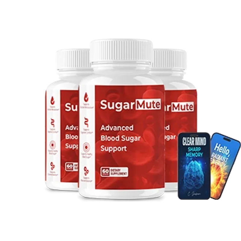 SugarMute Blood Sugar Supplement Bottle (3 Bottle / 90 Day Pack)